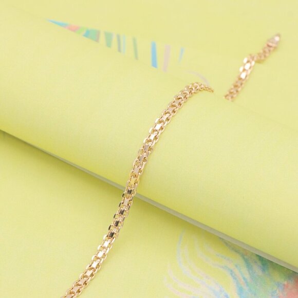 "Elegant Rose Gold Chain Bracelet in Glossy Link Design, XPBL1077 - Picture 8 of 13